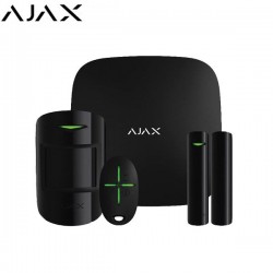 Ajax Ασύρματο Σύστημα Συναγερμού LAN και GSM ΜΑΥΡΟ- ΔΩΡΟ Smart WiFi Πρίζα 16A & Σποτ RGB - AJHUBK-B