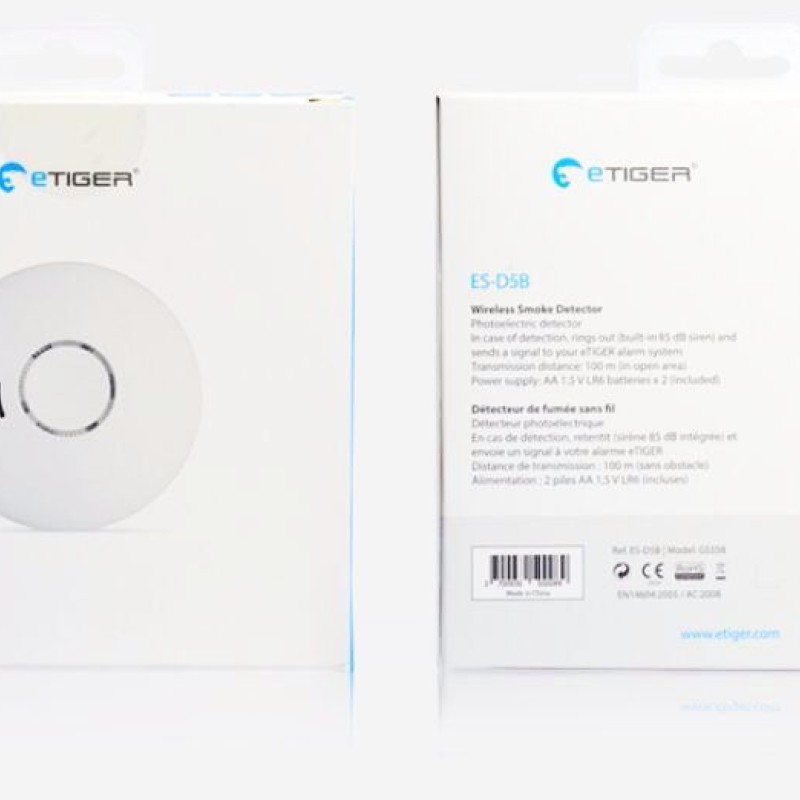 eTiger Aσύρματος Ανιχνευτής Καπνού (Smoke Detector) - ES-D5B