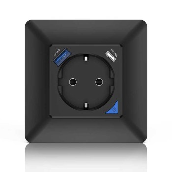 BMC Smart WiFi Πρίζα Τοίχου 16A με Θύρες USB A και USB C με ένδειξη κατανάλωσης ρευματος  -PD-20B BMC Smart WiFi Πρίζα Τοίχου 16A με Θύρες USB A και USB C με ένδειξη κατανάλωσης ρευματος  -PD-20B