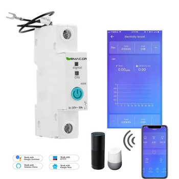 BMAC WiFi Ασφαλειοδιακόπτης 1P 63A με Ένδειξη Κατανάλωσης Ρεύματος, Συμβατό με Συσκευές Sonoff - OPCBC1 BMAC WiFi Ασφαλειοδιακόπτης 1P 63A με Ένδειξη Κατανάλωσης Ρεύματος, Συμβατό με Συσκευές Sonoff - OPCBC1