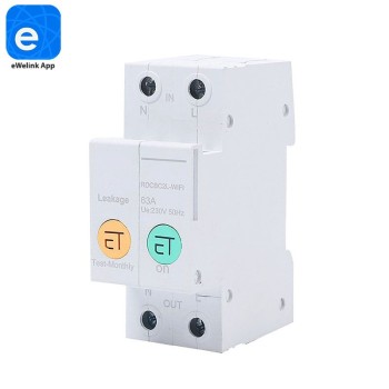 Smart Wi-Fi Ασφαλειοδιακόπτης Ράγας 2P 63A με Ρελέ Διαρροής και Ένδειξη Κατανάλωσης Ρεύματος, Συμβατός με Sonoff - RDCBC2L Smart Wi-Fi Ασφαλειοδιακόπτης Ράγας 2P 63A με Ρελέ Διαρροής και Ένδειξη Κατανάλωσης Ρεύματος, Συμβατός με Sonoff - RDCBC2L