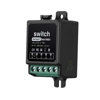 Διακόπτης  WiFi + RF DC 5v-48v με τηλεχειριστήριο και mobile App Tuya - SDCD48 Διακόπτης  WiFi + RF DC 5v-48v με τηλεχειριστήριο και mobile App Tuya - SDCD48