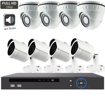 BMC 8κάναλο Σετ XVR Full HD με 4 Bullet Κάμερες & 4 Dome Κάμερες με ήχο- BMCPK16 BMC 8κάναλο Σετ XVR Full HD με 4 Bullet Κάμερες & 4 Dome Κάμερες με ήχο- BMCPK16