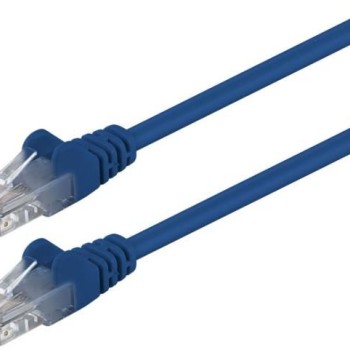 Καλώδιο δικτύου CAT5e, U/UTP 1m Μπλε- 68340