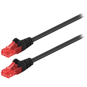 Καλώδιο δικτύου CAT 6 U/UTP patchcable 1m σε μαύρο χρώμα - 68677
