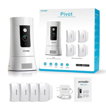 IP 1080p WiFi Κάμερα Full HD Zmodo Pivot Cloud 350° Περιστρεφόμενη με 4 μαγνητικές επαφές πόρτας- SD-H2002 IP 1080p WiFi Κάμερα Full HD Zmodo Pivot Cloud 350° Περιστρεφόμενη με 4 μαγνητικές επαφές πόρτας- SD-H2002