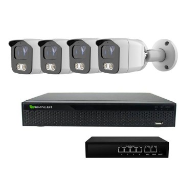 BMC NVR ΣΕΤ με 9καναλο Καταγραφικό, 4 Κάμερες 2MP και PoE Switch BMC NVR ΣΕΤ με 9καναλο Καταγραφικό, 4 Κάμερες 2MP και PoE Switch