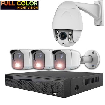 BMC NVR ΣΕΤ Καταγραφικό με 1 Κάμερα Περιστρεφόμενη και 3 Κάμερες με Έγχρωμη Νυχτερινή Λήψη BMC NVR ΣΕΤ Καταγραφικό με 1 Κάμερα Περιστρεφόμενη και 3 Κάμερες με Έγχρωμη Νυχτερινή Λήψη