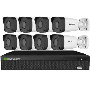 BMC NVR 8κάναλο POE καταγραφικό με 8 POE 2Mp κάμερες BMC NVR 8κάναλο POE καταγραφικό με 8 POE 2Mp κάμερες
