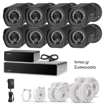 NVR 8κάναλο Σετ 1080p sPoE με 1 repeater και 8x1080p κάμερες- ZS-2008B NVR 8κάναλο Σετ 1080p sPoE με 1 repeater και 8x1080p κάμερες- ZS-2008B