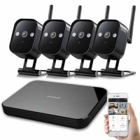 NVR ΣΕΤ 4κάναλο με 4 IP WiFi Αδιάβροχες Κάμερες 720p - KW1001-04