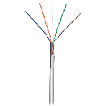 Καλώδιο δικτύου CAT 5e, F/UTP, μονόκλωνο, γκρι χρώμα σε κουλούρα- 68708