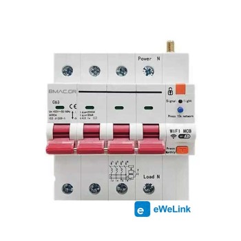BMAC WiFi Ασφαλειοδιακόπτης 4P Τριφασικός 10-63A με ρελέ διαρροής  - BMCBWEE1 BMAC WiFi Ασφαλειοδιακόπτης 4P Τριφασικός 10-63A με ρελέ διαρροής  - BMCBWEE1