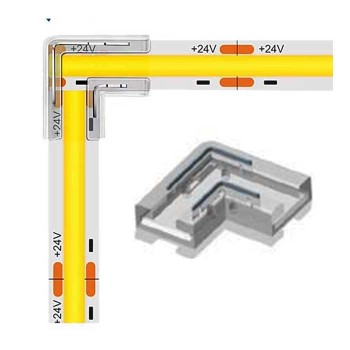 BMC  διάφανη γωνια συνδεσης τυπου L για LED COB ταινιες 8mm - BCOB8L BMC  διάφανη γωνια συνδεσης τυπου L για LED COB ταινιες 8mm - BCOB8L