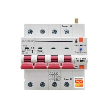 BMAC WiFi Ασφαλειοδιακόπτης 4P Τριφασικός 63A με ρελέ διαρροής και Ένδειξη Κατανάλωσης Tuya - BMCB6 BMAC WiFi Ασφαλειοδιακόπτης 4P Τριφασικός 63A με ρελέ διαρροής και Ένδειξη Κατανάλωσης Tuya - BMCB6