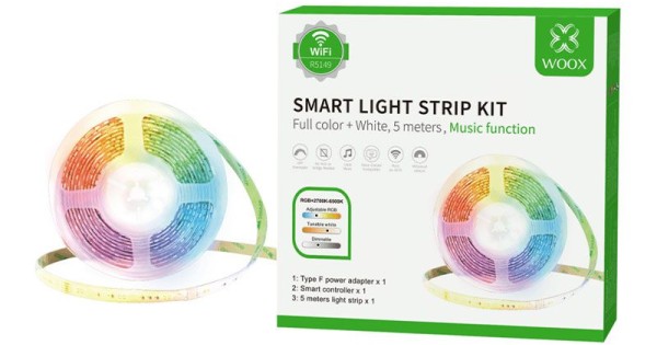 WOOX Smart WiFi LED Light Strip RGBW with Music Function 5m R5149