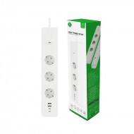 Woox Smart WiFi Πολύπριζο 3 Θέσεων με Διακόπτη, Ένδειξη Κατανάλωσης και 4 Θύρες USB Τύπου A και C- R6132