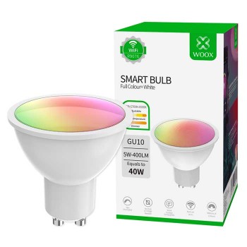 WOOX Smart WiFi LED RGBW Λάμπα Σποτ  5Watt (40W)  GU10- R9076 WOOX Smart WiFi LED RGBW Λάμπα Σποτ  5Watt (40W)  GU10- R9076