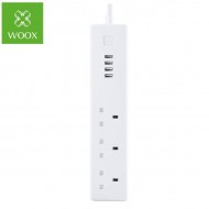 WOOX Smart WiFi Πολύπριζο UK 3 Θέσεων και 4 Θύρες USB-R4517