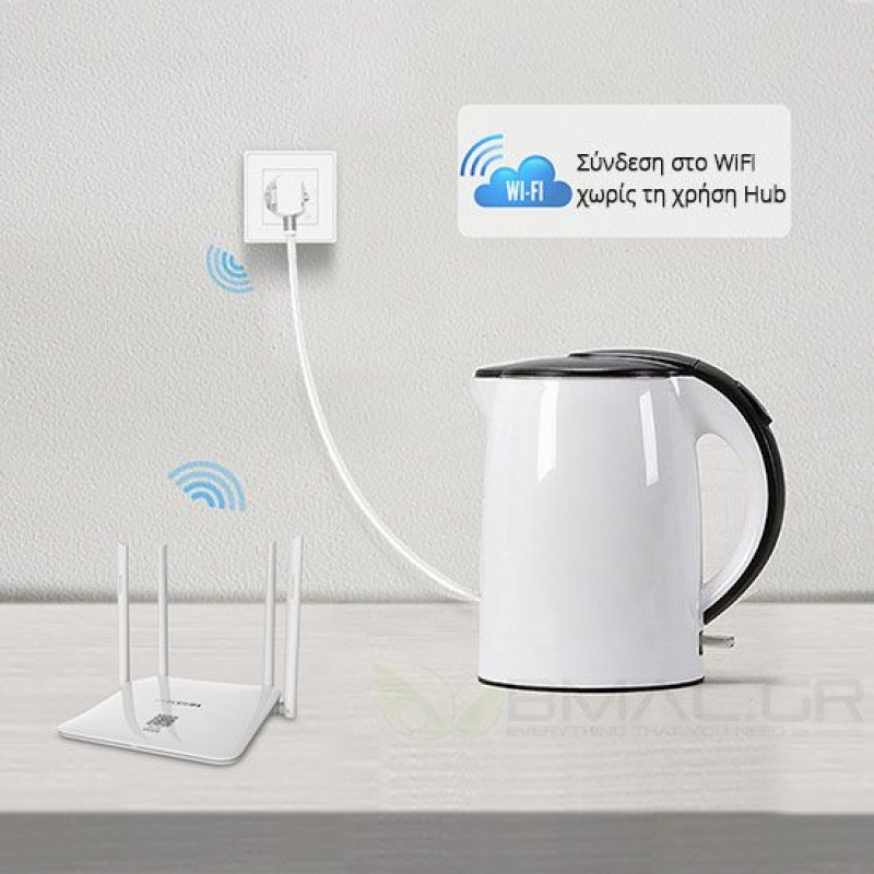 WOOX Smart WiFi Πρίζα Τοίχου 16A τηλεχειριζόμενη μέσω smartphone- R4054